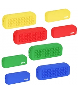 Pencil Case Silicone Pop It Squared Yellow
