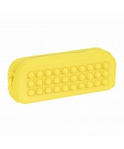 Pencil Case Silicone Pop It Squared Yellow