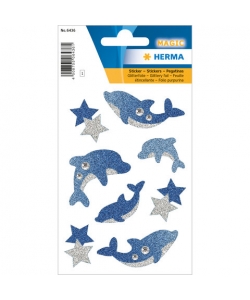 Sticker Herma Magic Dolphins Diamond Glittery 6436