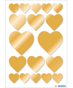 Sticker Decor Heart Gold