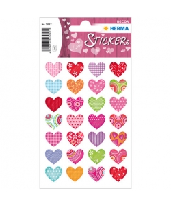 Sticker Decor Colorful Hearts
