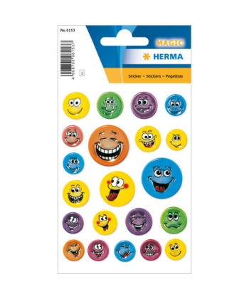 Sticker Magic Faces Embossed