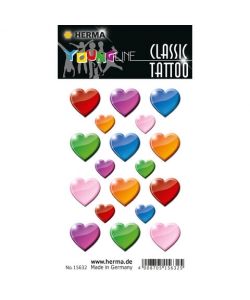 Tattoo Classic Hearts Colourful Colour