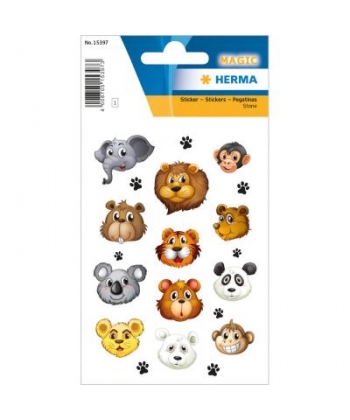 Sticker Magic Animal Faces Transpuffy