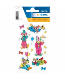 Sticker Decor Clown Glittery