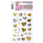 Creative Hearts Gold Foil - Sticker Herma