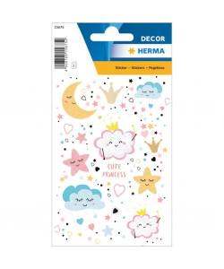 Sticker Decor Cute Princess Glittery