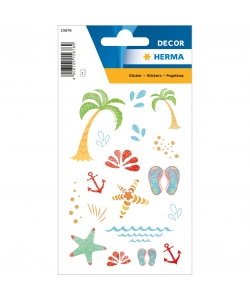 Sticker Decor On The Beach Glittery