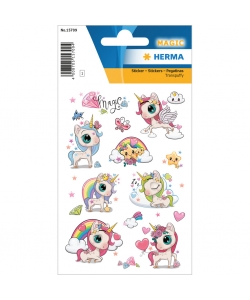 Sticker Magic Enchanted Unicorn Transpuffy