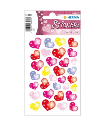 Sticker Magic Hearts With Dots Foil
