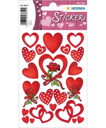 Sticker Decor Hearts And Roses