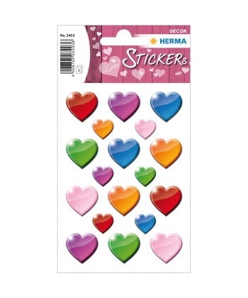Sticker Decor Coloured Hearts