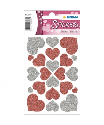Sticker Magic Hearts Glitter