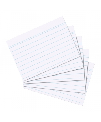 Index Card A5 100/Pack Ruled White