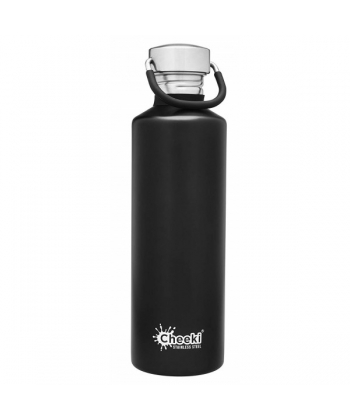 Water Bottle Cheeki Stainless Steel Bpa Free 750Ml Matte Bla