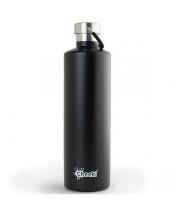 Water Bottle Cheeki Insulated Classic Bpa Free 1L Matte Blac