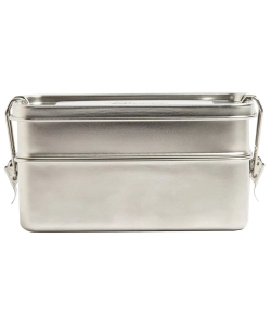 Lunch Box Cheeki Stainless Steel 1.2L W/Straw Double Stack C