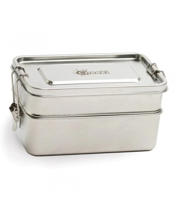 Lunch Box Cheeki Stainless Steel 1.2L W/Straw Double Stack C