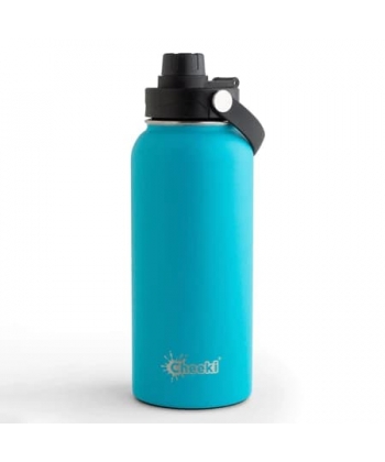 Water Bottle Cheeki Insulated Adventure Bpa Free 1L Aqua Ab1