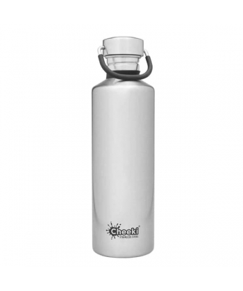Water Bottle Cheeki Insulated Classic Bpa Free 600Ml Silver