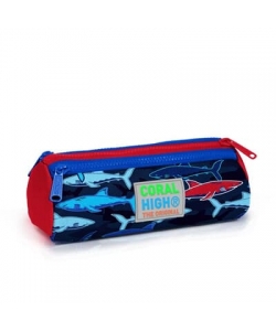 Pencil Case Kids Fish Triangular 3 compatiments