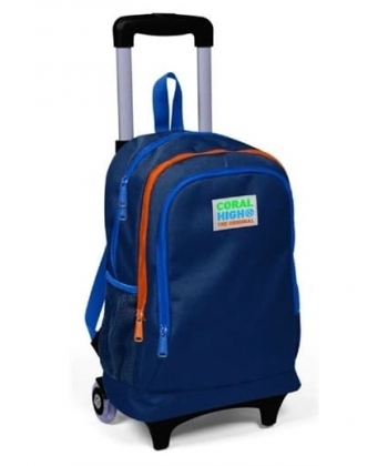 Backpack Kids Trolley Large 3 compatiments Blue/Orange