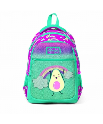 Backpack Kids Avocado Rainbow With Usd And Aux Socket