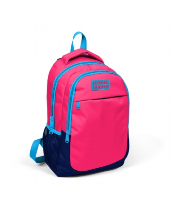 Backpack Kids Large With Usd And Aux Socket Fushia/Blue