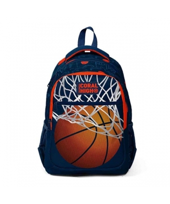 Backpack Coral High Kids Basketball Large 2 Comp. With Usd A