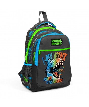 Backpack Coral High Kids T-Rex Large 2 Comp. 23482