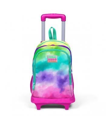 Backpack Coral High Kids Trolley Large 3 Comp. Tie Dye Green