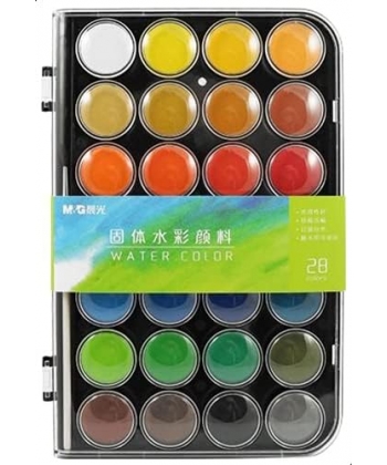 Watercolor Paint M&G 28/Pack Dots Brushes Apln6565