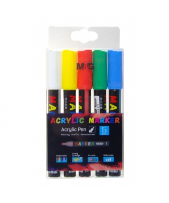 Marker M&G Acrylic 5/Pack Apl976D8