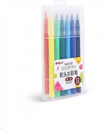 Marker M&G Soft Brush Washable 12/Pack Acp92167