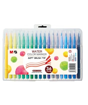 Marker M&G Soft Brush Washable 36/Pack Acp95807