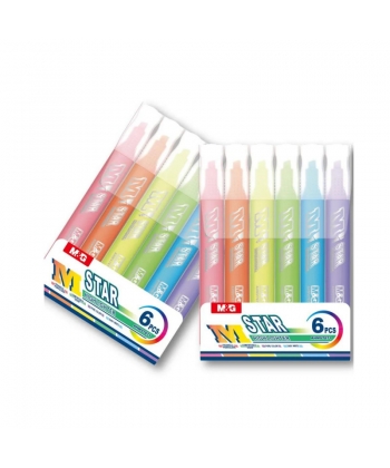 Highlighter M&G 6/Pack Triangle Jumbo Assorted Ahmv7671