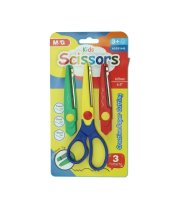 Scissor M&G 16.5Cm Creative Craft 3 Shaped Blades Ass91446