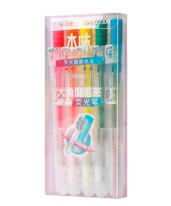 Highlighter M&G Retractable 6/Pack Neon Assorted Ahm27306