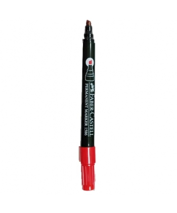 Marker Permanent Faber-Castell Chisel Tip Red 158621