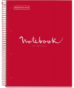 Notebook Mr Emotions A4 Ruled 5Sub 120Sh 90G Pp Spiral Red 4