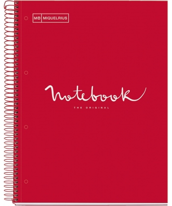 Notebook Mr Emotions A4 Ruled 5Sub 120Sh 90G Pp Spiral Red 4