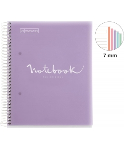 Notebook Mr Emotions A5 Ruled 5Sub 120Sh 90G Pp Spiral Laven