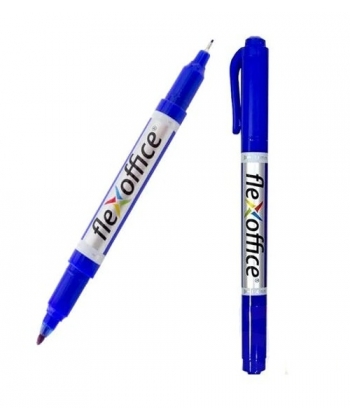 Marker Permanent Flexoffice Cd Twin Blue Fo-Pm01