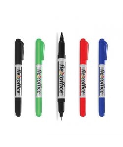 Marker Permanent Flexoffice Cd Twin Blue Fo-Pm01