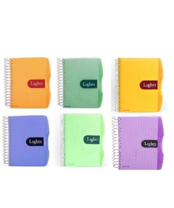 Notebook Mintra A5 Ruled 192Sh 70G 6Sub Spiral Lights 92116