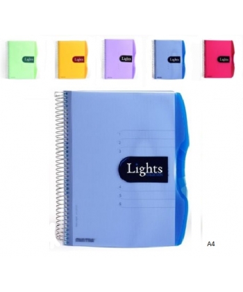 Notebook Mintra A4 Seyes 192Sh 70G 6Sub Spiral Lights 92171