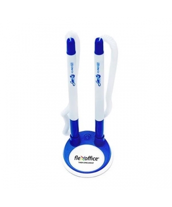 Pen Ballpoint Flexoffice W/Base And Chain 2/Set Blue Fo-Ph01
