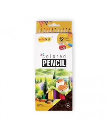 Colored Pencil Flexoffice Colokit W/Sharpener 12/Pack Cpc-C0