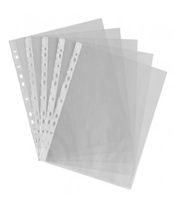 Folder Punched Comix Pp A4 40Micron 100/Bag Economy Clear A6886
