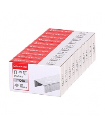 Staples Comix 24/06 1000/Pack Silver B3058